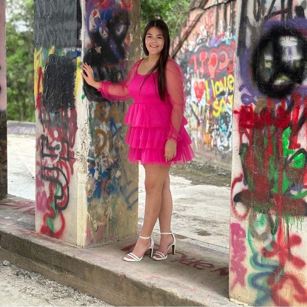 Pink Ruffled Dress - Picture 4 of 4